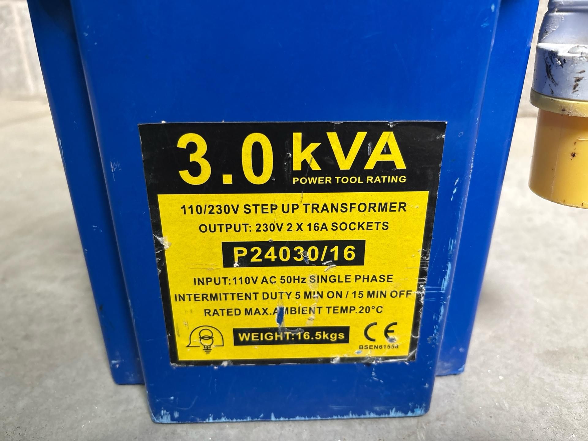 Step Up Transformer 110V To 240V - 16A S/N: Blank-THX10248 - No Reserve - Image 6 of 7