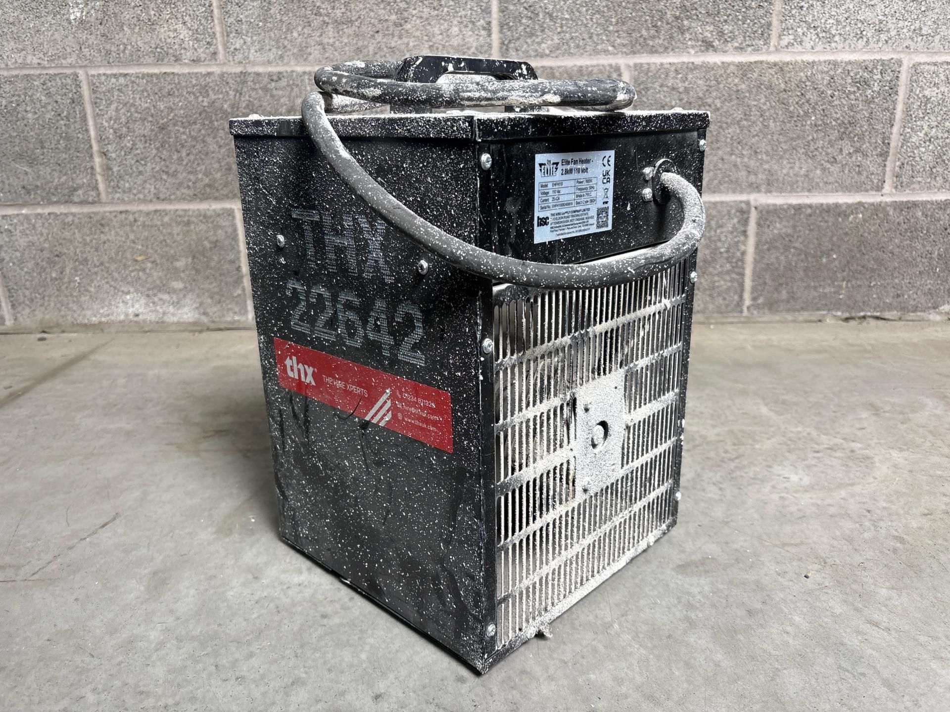 Elite 2.8Kw Fan Heater 110V 32A S/N: Ehfh110082400819 -THX22642 - No Reserve - Image 6 of 8
