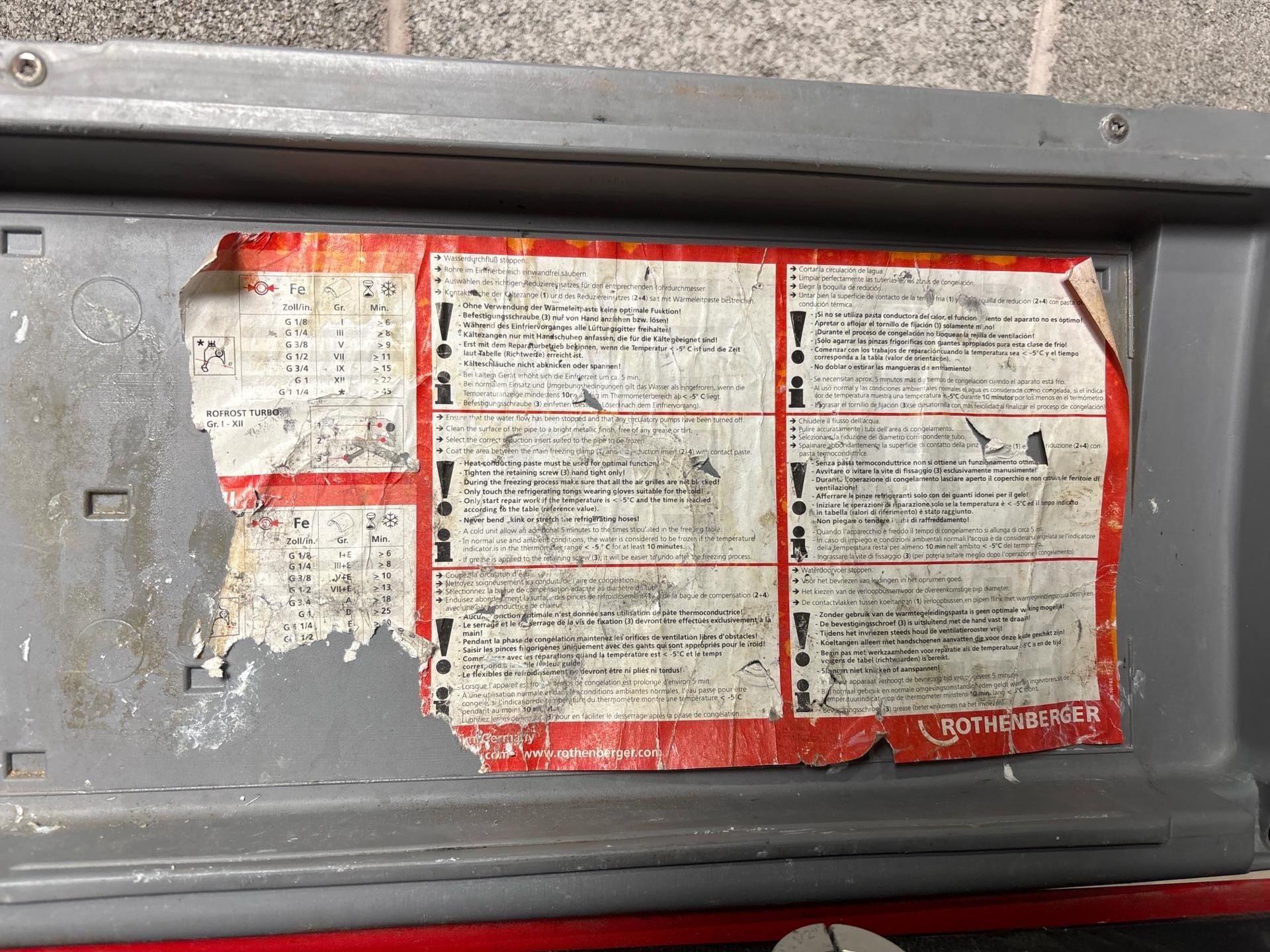 Pipe Freezing Kit 15-50Mm -THX6167 - No Reserve - Image 8 of 9