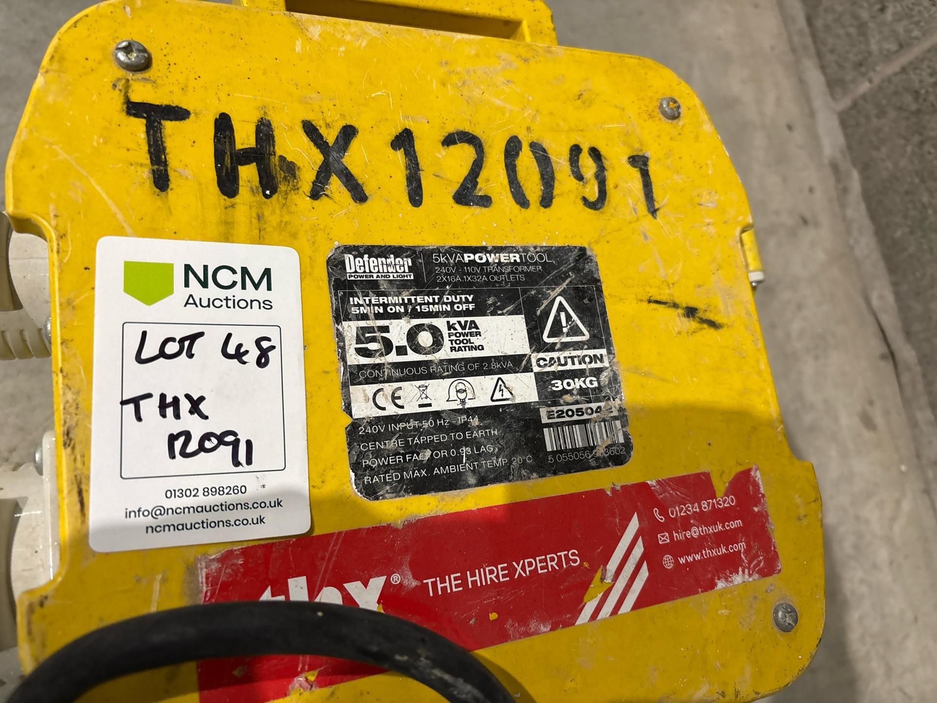 5.0 Kva Transformer - THX12091 - No Reserve - Image 7 of 10