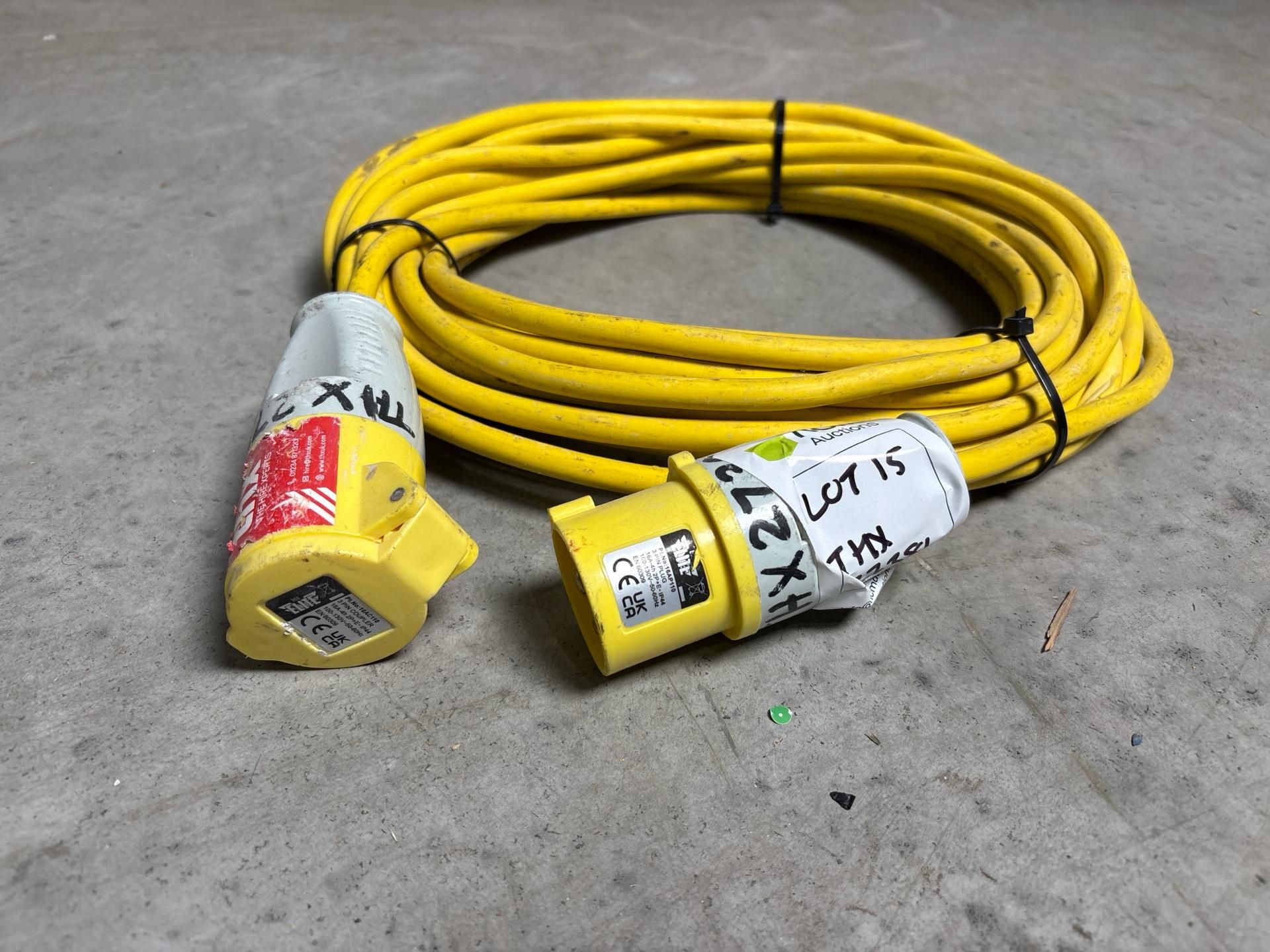 14M Extension Cable 110V 16A. -THX27381 - No Reserve - Image 3 of 4