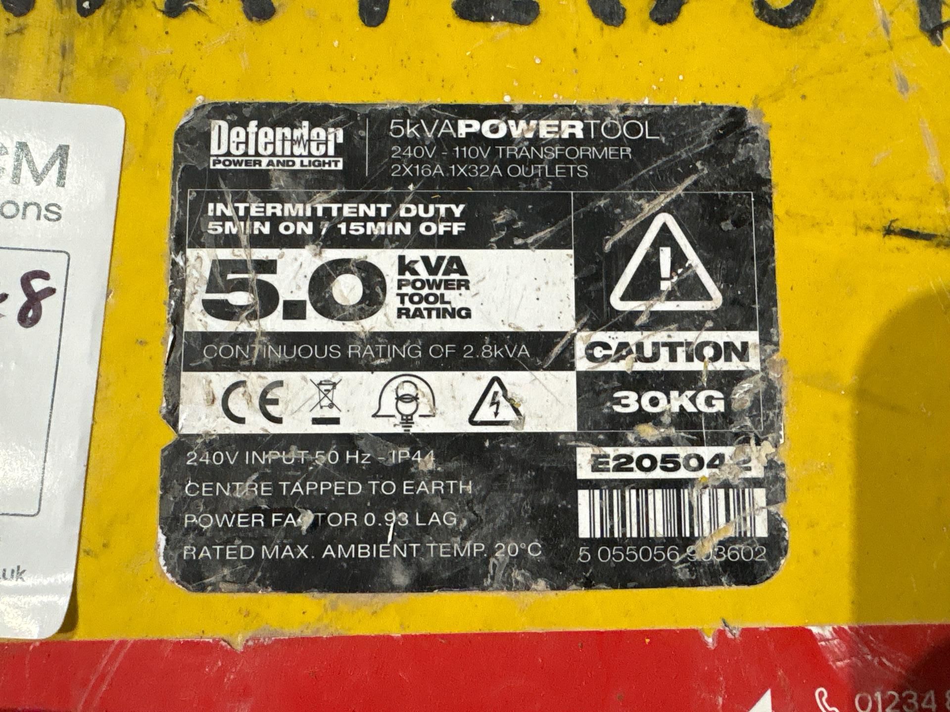 5.0 Kva Transformer - THX12091 - No Reserve - Image 8 of 10