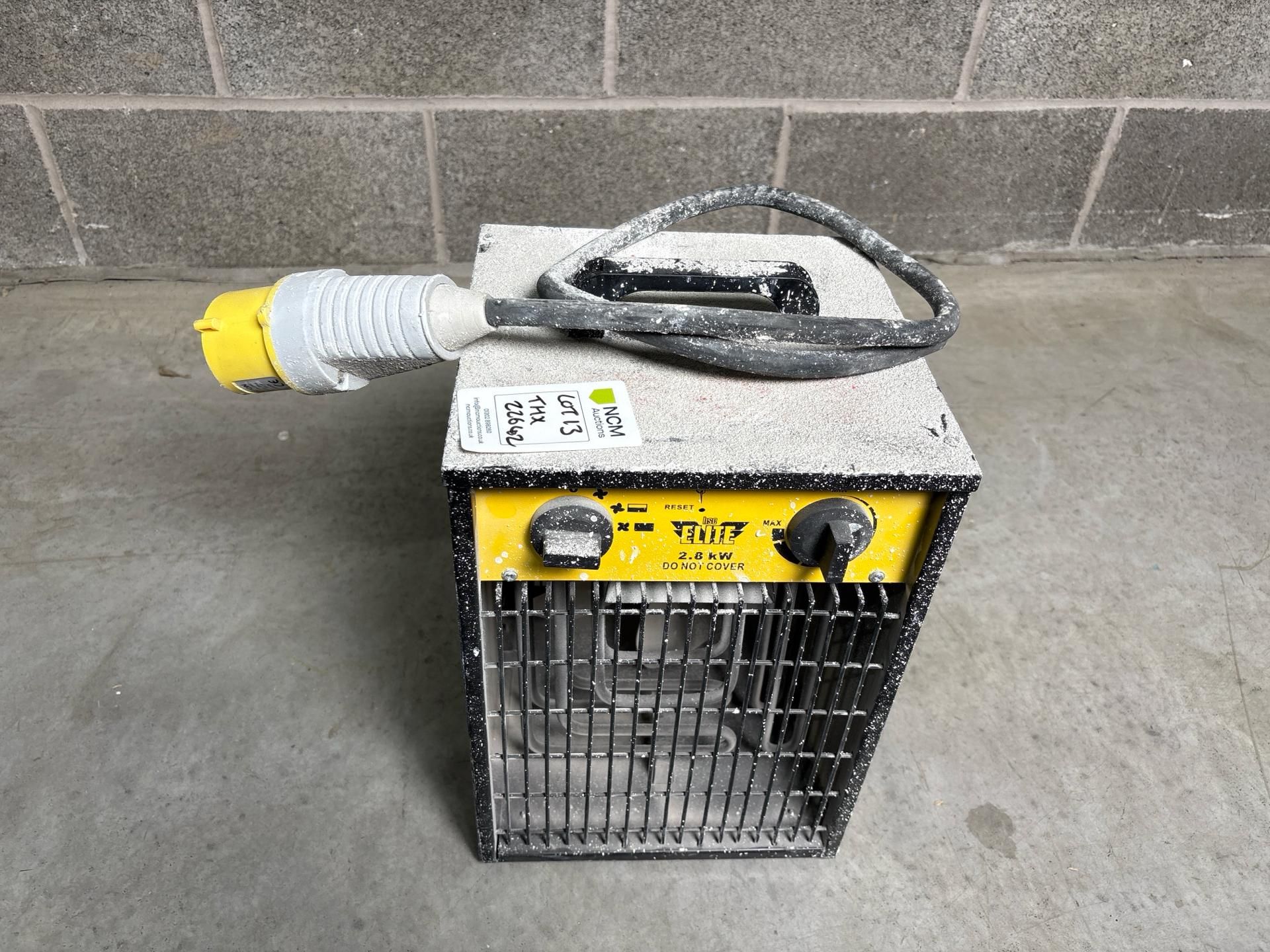 Elite 2.8Kw Fan Heater 110V 32A S/N: Ehfh110082400819 -THX22642 - No Reserve - Image 2 of 8