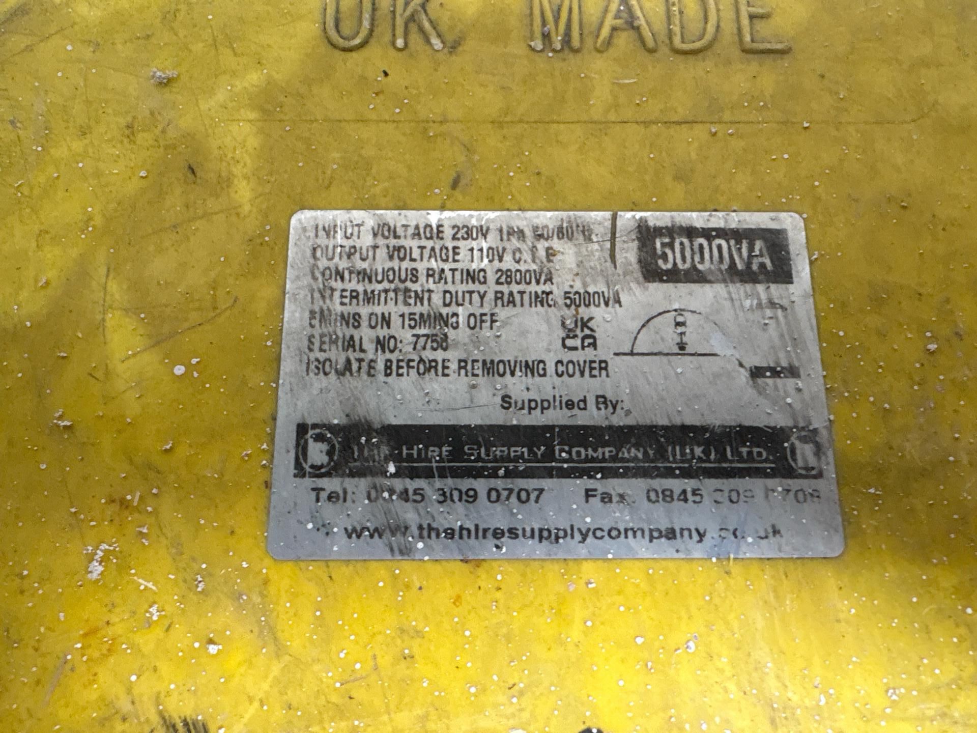 5.0Kva Transformer -THX16011 - No Reserve - Image 7 of 8