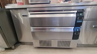 Polar U-series Double Drawer Dual Temperature Counter Fridge Freezer