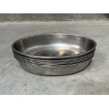 Stainless Steel Deep Oval Serving Dish - No Reserve
