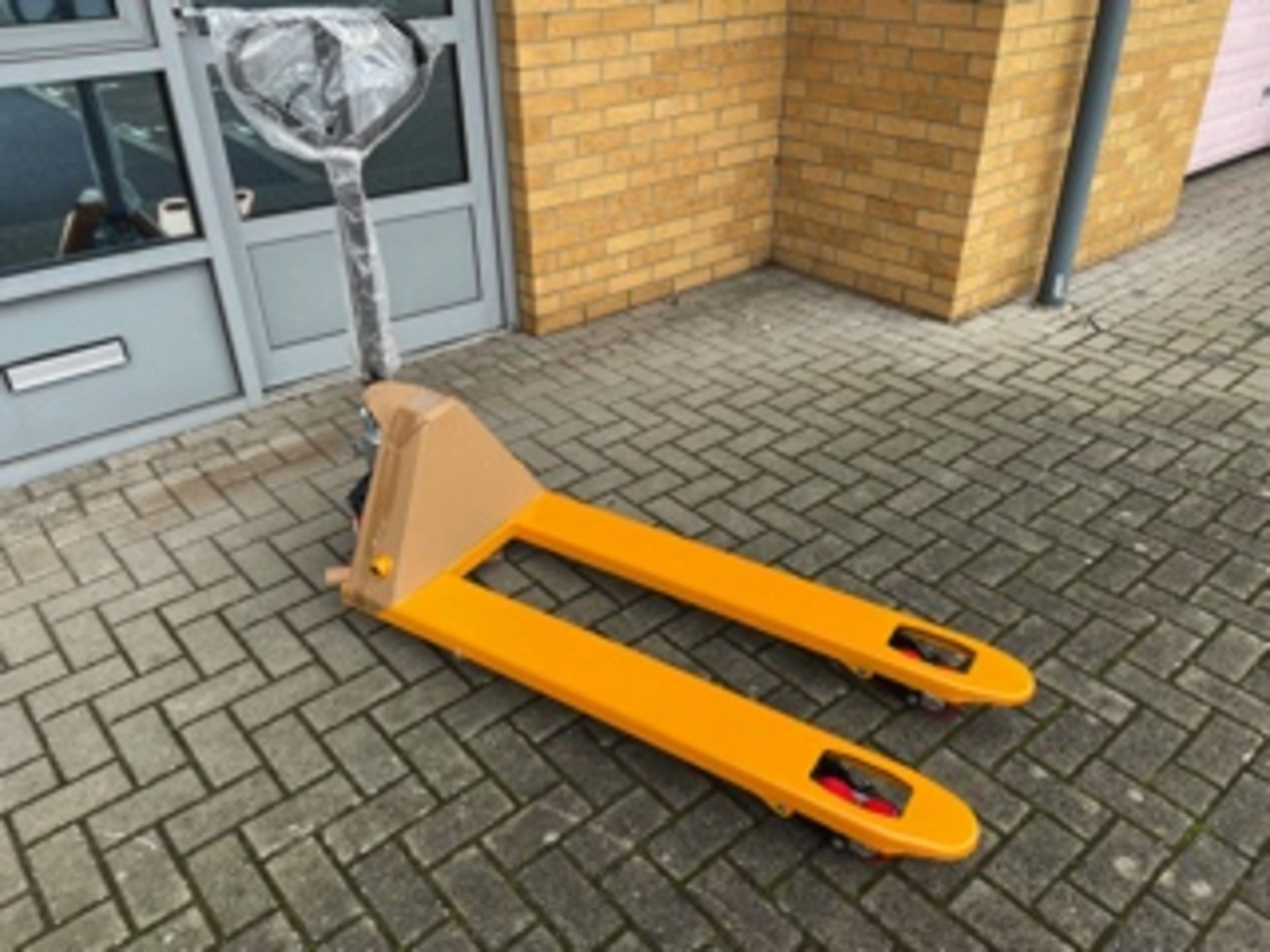 2000kg Brand New WEquip Pallet Truck 1200mm Forks Silent Running Wheels 550mm wide forks ideal fo
