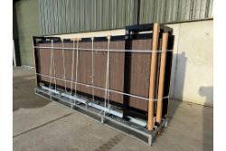 Unused 13ft Electric Sliding Cantilever Gates, Composite Finish (COFFEE) with Motor and Remotes