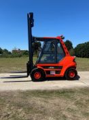 Linde H50D 5 Tonne Diesel Forklift Full Heated Cab 4.2m mast with 3rd and 4th service low hours
