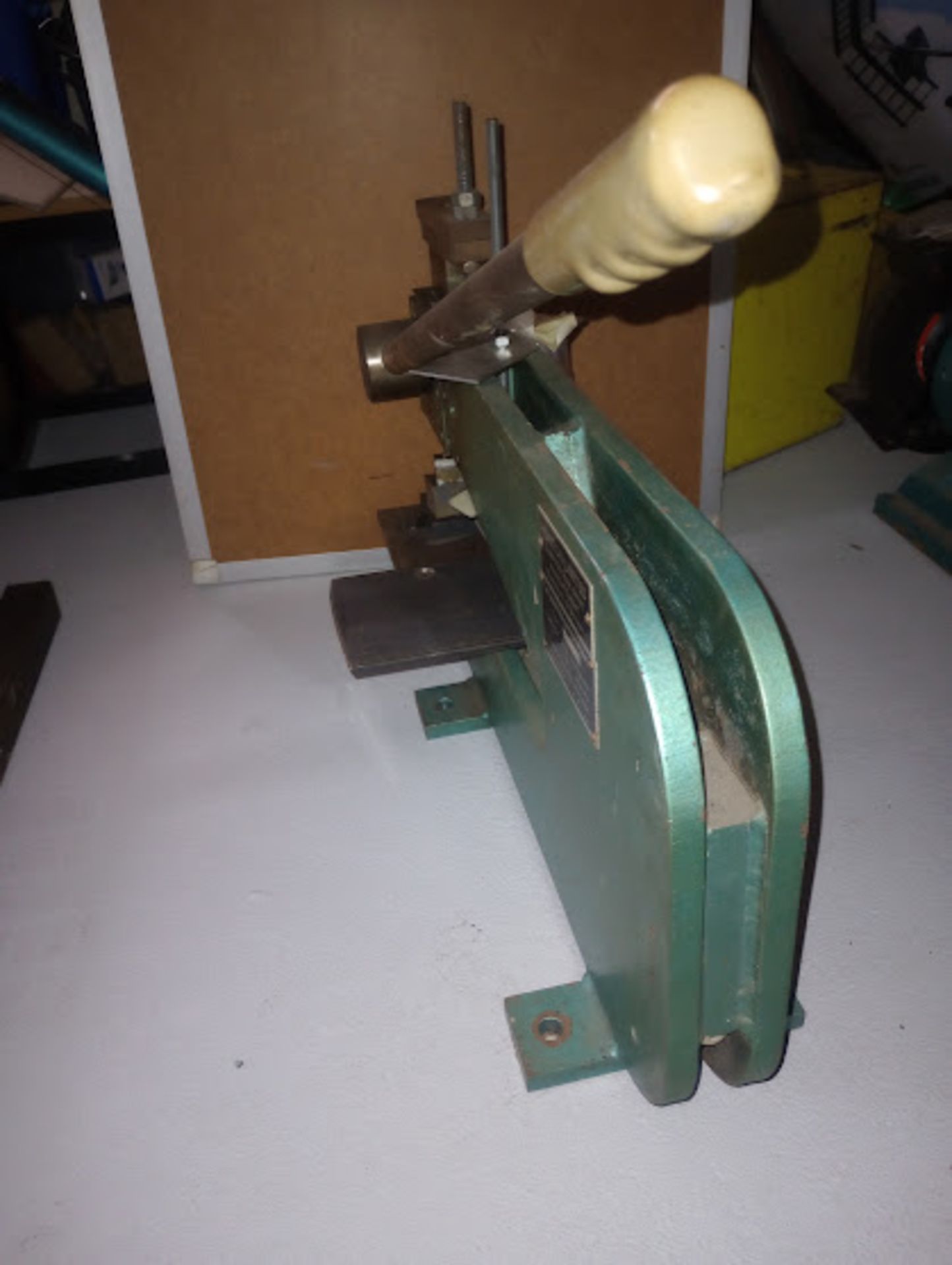 Hunton Hand Operated Bench Punch base plates are in situ fixings for attaching to the bench are wi - Image 3 of 5