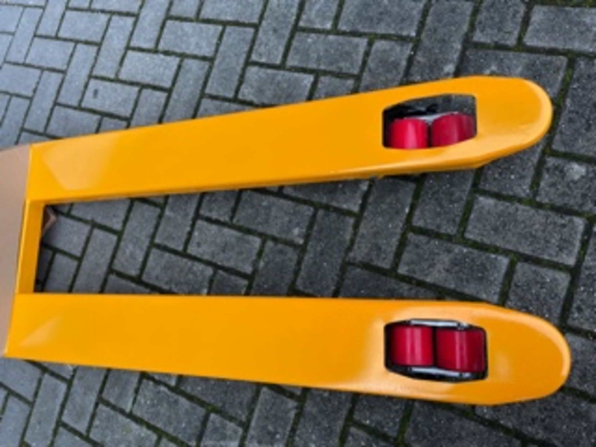 2000kg Brand New WEquip Pallet Truck 1200mm Forks Silent Running Wheels 550mm wide forks ideal fo - Image 4 of 12