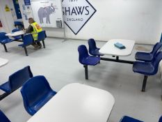 2 Sets of 4 Seat Canteen Benches