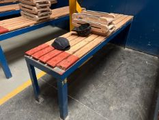 Wooden Bench With Metal Frame