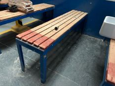 Wooden Bench With Metal Frame