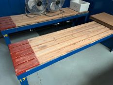 Wooden Bench With Metal Frame