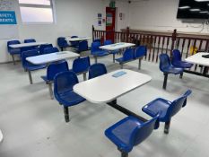 3 Sets of 4 Seat Canteen Benches