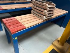 Wooden Bench With Metal Frame