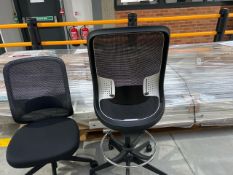 Orange Box Black Office Chair On Wheels x2