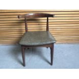 Wooden Dining Chair Brown Seat