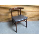 Wooden Dining Chair Grey Seat