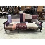 Patchwork Design Wooden Frame Sofa