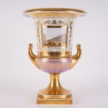 Redensche Vase mit Berliner-Ansichten der KPM-Berlin, Berlin um 1823 - 1832, 1. Wahl, Verschraubung