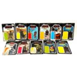 Star Wars vintage Empire Strikes Back & Return of the Jedi 3 3/4" figure USED Backing Cards x 10