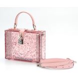 Dolce & Gabbana Pink Cinderella Plexiglass Box bag