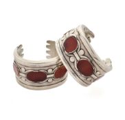 A PAIR OF TURKMAN BRACELETS, CENTRAL ASIA, 19TH CENTURY