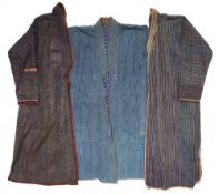 THREE STRIPED CHAPAN, CENTRAL ASIA, FIRST HALF 20TH CENTURY