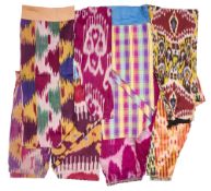 A GROUP OF EIGHT PAIRS OF TROUSERS (LOZIM), UZBEKISTAN, LATE 19TH AND EARLY 20TH CENTURY
