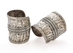 A PAIR OF TURKMAN BRACELETS, CENTRAL ASIA, 19TH CENTURY