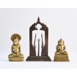 TWO BRONZE JAIN IMAGES, WESTERN INDIA, CIRCA 16TH/17TH CENTURY