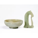 TWO JADE OBJECTS, INDIA, 20TH CENTURY