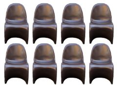 Panton Stühle von Verner Panton, 1970er, 8er Set