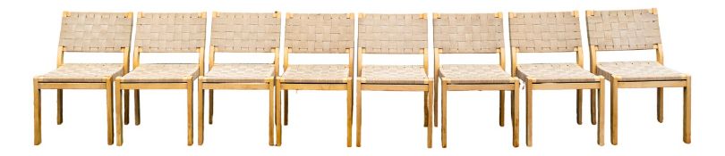 Esszimmerstühle von Alvar Aalto für Artek, 8 . Set