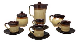 Italienisches Faenza Keramik Kaffeeservice, 1970er