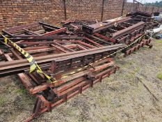 CONCRETE MOULDS & STANDS - APPROX. 20 PALISADE MOULDS WITH STEEL STANDS