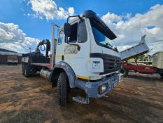 MERCEDES BENZ AG 2426 TRUCK WITH 1.9 TON BRICK CRANE - OPERATIONAL - STC