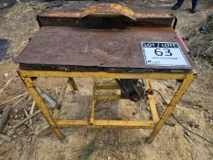 WOOD CUT-OFF MACHINE WITH ELECTRIC MOTOR - 720 MM X 530 MM X 950 MM - OPERATIONAL - STC