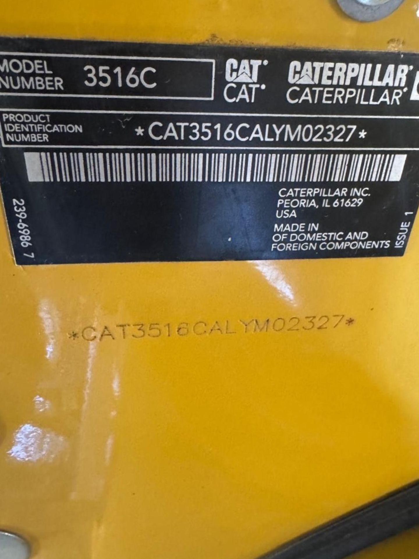 1 X 3125 KVA CATERPILLAR 3516C GENERATOR | 1 X GENERADOR CATERPILLAR 3516C DE 3125 KVA - Image 9 of 20
