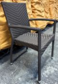 20 Malang Rattan Armchairs, Dark Brown Weave (Location: Redditch. Please Refer to General Notes)