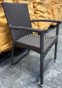 20 Malang Rattan Armchairs, Dark Brown Weave (Location: Redditch. Please Refer to General Notes)