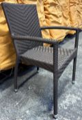 20 Malang Rattan Armchairs, Dark Brown Weave (Location: Redditch. Please Refer to General Notes)