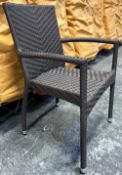 20 Malang Rattan Armchairs, Dark Brown Weave (Location: Redditch. Please Refer to General Notes)