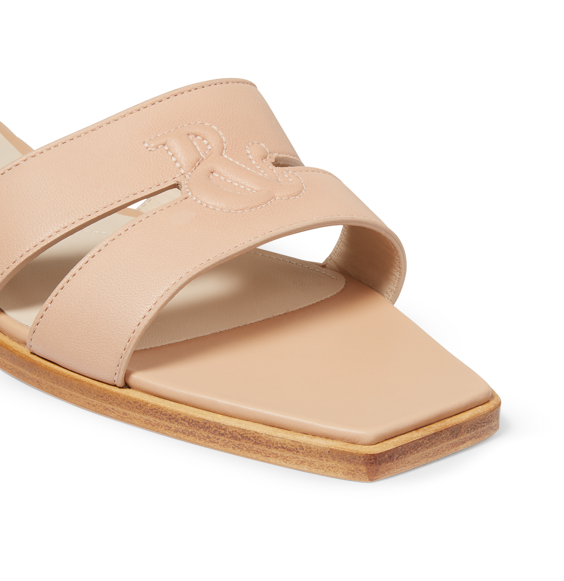 Pair of Ralph & Russo Double Stripe Sliders, Fabric Calf, Tan, With Box & Dust Bags. EU Size 37.5. - Image 4 of 6
