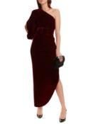 Ralph & Russo 18W11, E04, The Asymmetric Ava Dress, Bordeaux, Size 44 (RRP £4,200)