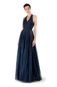 Ralph & Russo 19F11 D023, Navy Tulle Pleated Ball Gown, Navy, Size 46 (RRP £6,500)