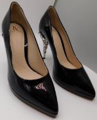 Pair of Ralph & Russo Eden Platform Heels, Black/ Silver, With Box & Dust Bags. EU Size 35.