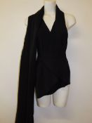 Ralph & Russo SS18 TP Top, Black, Size 42